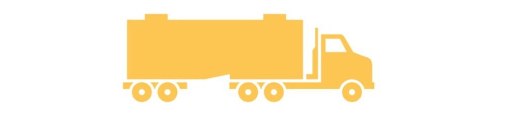 An orange semi truck icon